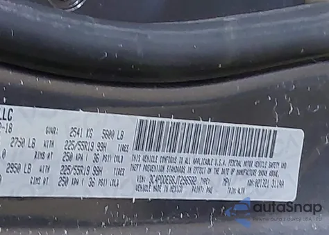 2018 Dodge Journey Gt Awd из США, поврежденный, VIN 3C4PDDEG6JT296582